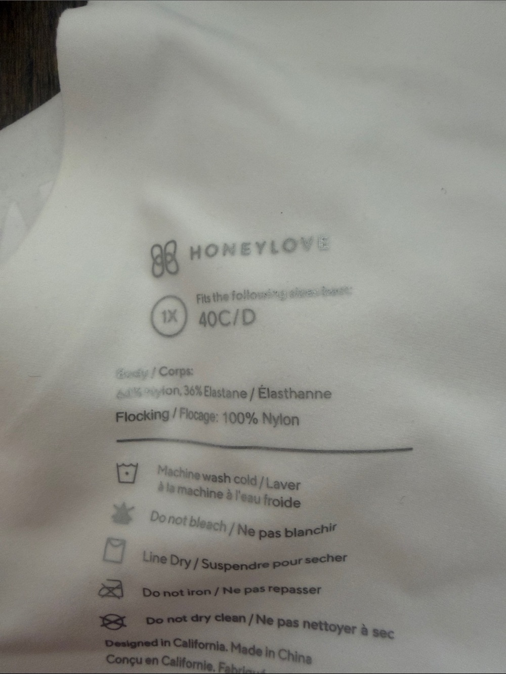 Honeylove White Seamless Bra with Subtle Logo